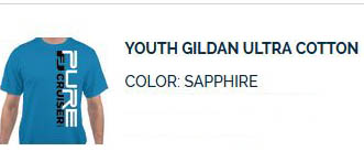 Pure FJ Cruiser T-shirt - Youth Bright Sapphire
